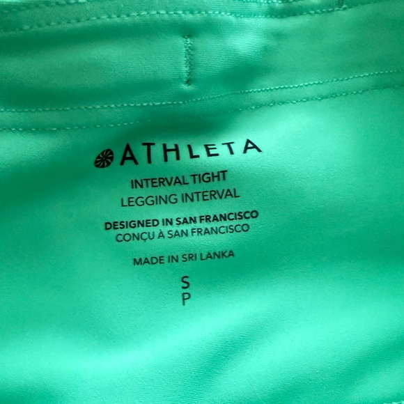 Athleta Interval Tight Legging-Bright Lime-SML - Picture 2 of 9